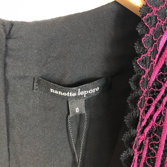 -Nanette Lepore Asymmetrical Lace Dress NWT 0 - Picture 7 of 12